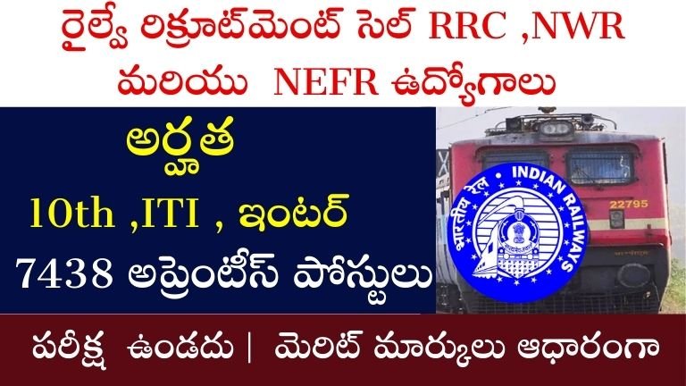 RRC , NWR , NEFR Recruitment 2024